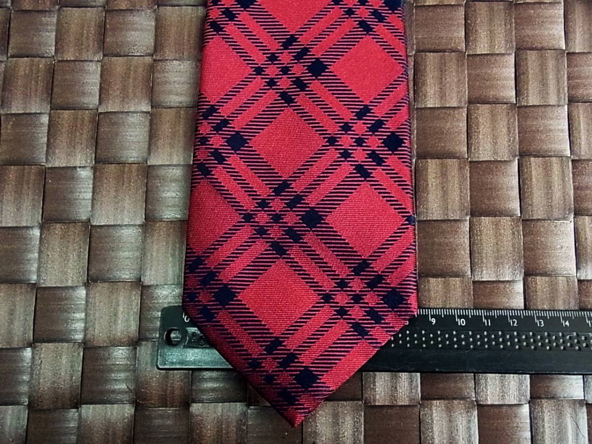 【特選】1116美品カルディアーネ「CALDIANE」ネクタイ【人気の中細ナロータイ】シルク100%/格子拍卖