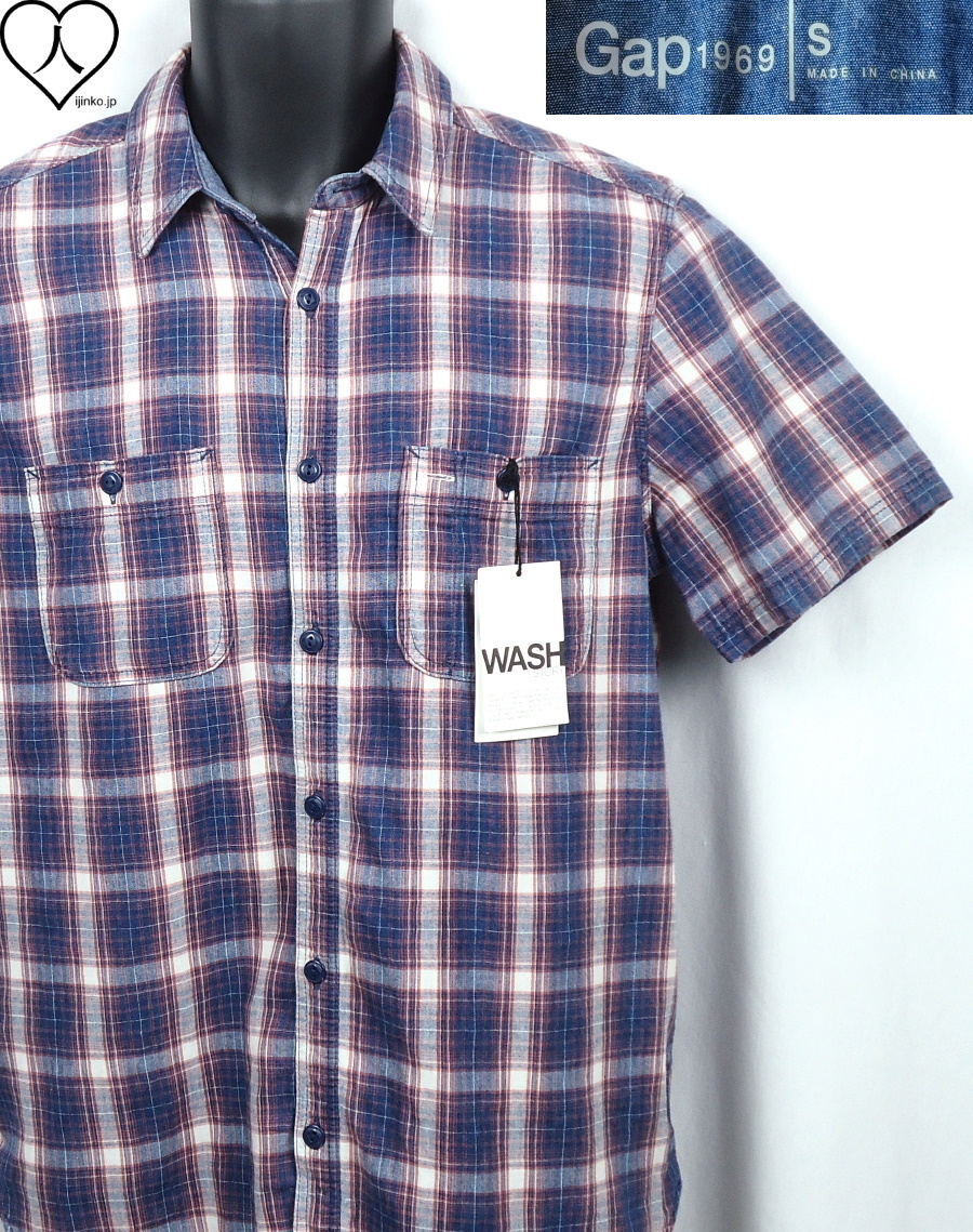 《郵送無料》■Ijinko☆新品★Gap ギャップWash Story★ 定格 6900円 S サイズ半袖シャツ拍卖