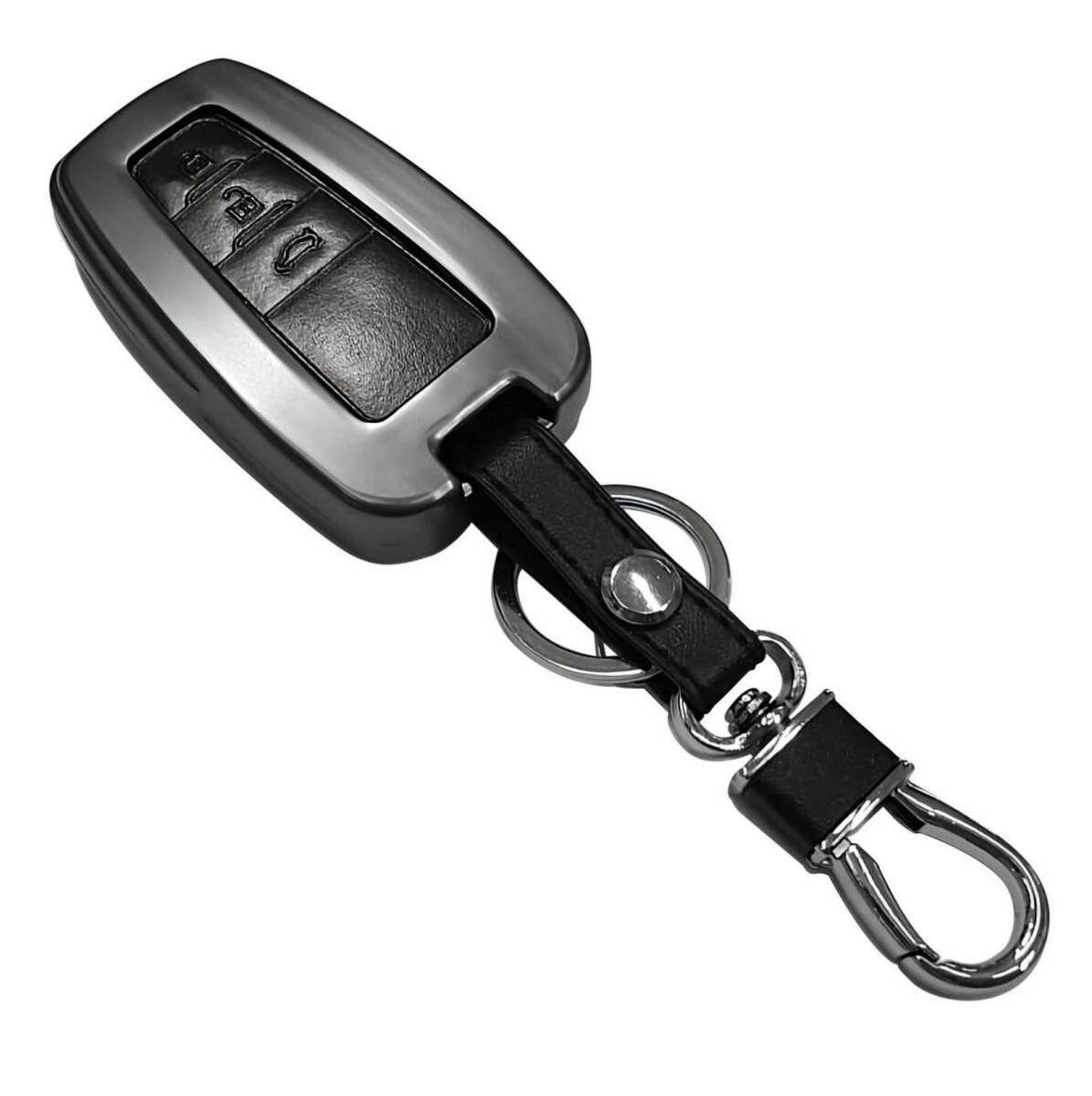 新品即決 トヨタ レザー メタル 本革 スマートキーケース キーカバー カムリ 70系 RAV4 50系 クラウン 220系 RS ハイブリッド アクセサリー拍卖