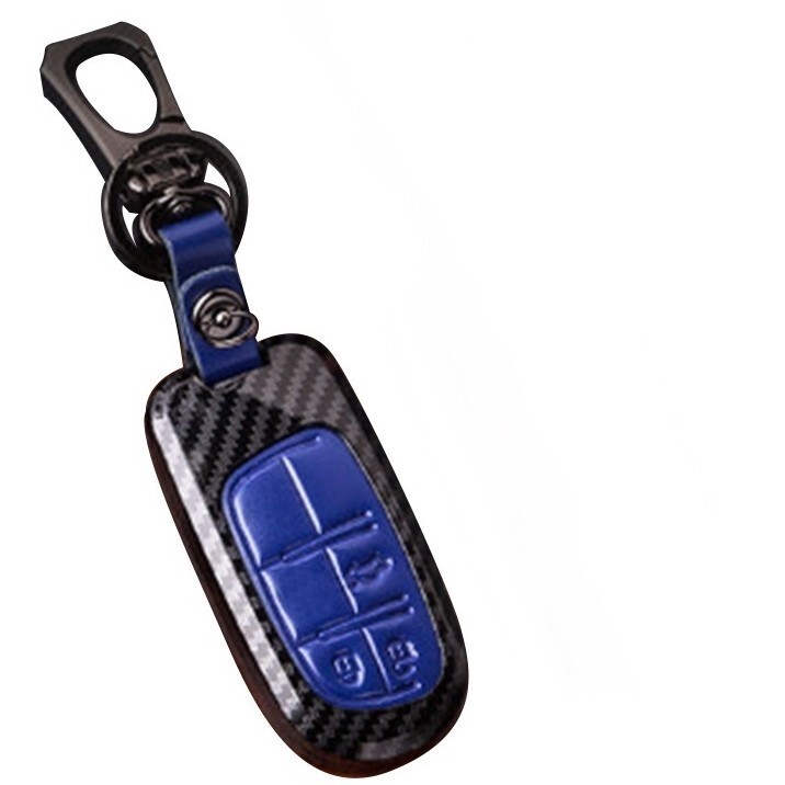 新品即決 JEEP カーボン調-本革レザー 3ボタン キーケース キーカバー ジープ グランドチェロキー レネゲード フィアット500 アクセサリー拍卖