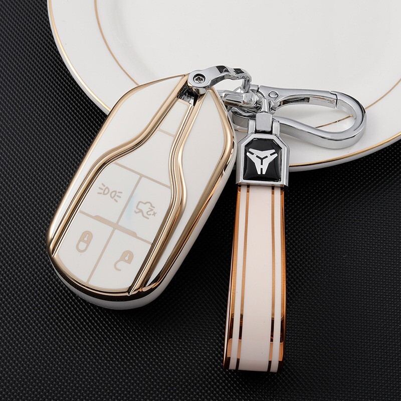 即決新品 マセラティ TPU 白ホワイト ゴールド キーケース キーカバー レヴァンテ ギブリ クアトロポルテ グランカブリオ グランツーリズモ拍卖