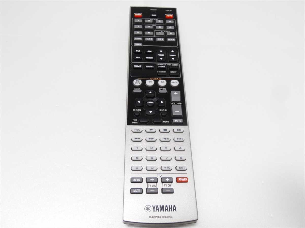 美品 YAMAHA 純正 リモコン RAV293 WR00270  ヤマハ BD DVD TV CD RADIO 送料180円 452拍卖