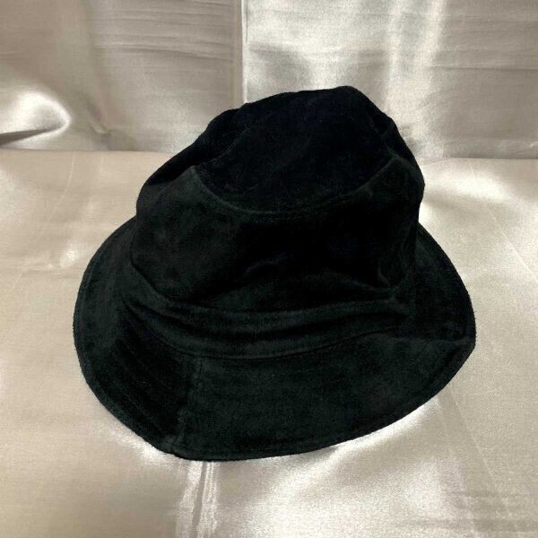 イタリア製 Beneeei★ビー二ー★本革 レザー使用 バケットハット サイズM★ 帽子 黒 ブラック◆1-84拍卖