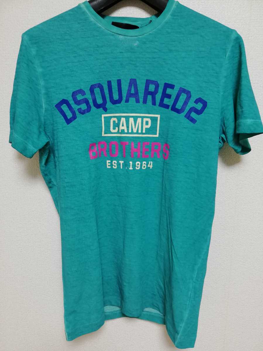 【新品即決】定価3.5万 DSQUARED2 18SS 製品染め ロゴ Tシャツ XS カットソー ディースクエアード拍卖