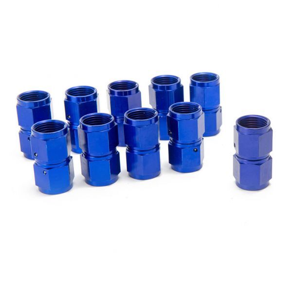 ホースサイズ 変換 アダプター AN8 メス - AN8 メス ブルー アルマイト 汎用 フィッティング オイルクーラー 水温センサー :12 B3 G拍卖