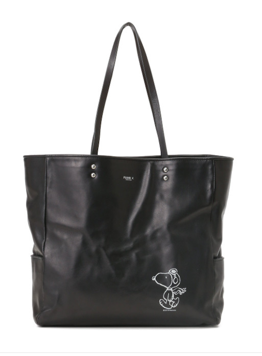 レザー スヌーピー トートバッグ★ブラック 黒 ★新品 PLUMA V.拍卖