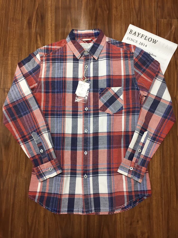 ★新品未使用★BAYFLOW★ベイフロー★ネルシャツ★California★カリフォルニア★SURF★サーフ拍卖