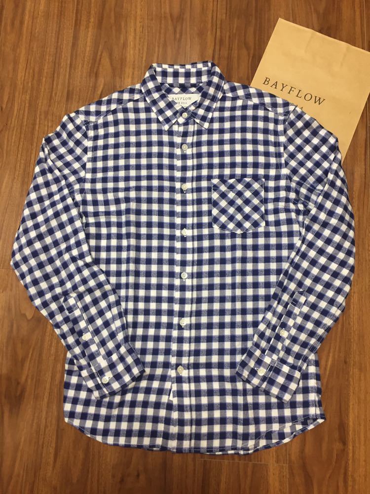 ★極美品★BAYFLOW★ベイフロー★ネルシャツ★チェックシャツ★RonHeaman★ロンハーマン★California★カリフォルニア★SURF★サーフ拍卖