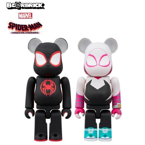 即決★SPIDER-MAN(Miles Morales) & SPIDER-GWEN 100% 2体セット★BE@RBRICK★スパイダーマン★グウェン★メディコム・トイ拍卖
