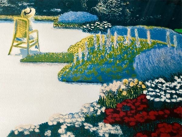 カシニョール●真作●リトグラフ E.A.版 直筆サインあり■1935年生まれ 現代フランス画壇を代表する人気画家■タイトル『夏の庭園』拍卖