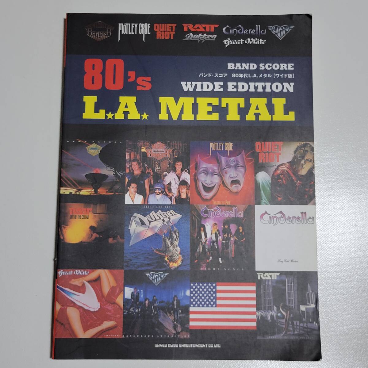 80年代L.A.メタル バンドスコア ワイド版 ナイトレンジャー モトリークルー ラット ドッケン シンデレラ グレイトホワイト ライオン 楽譜拍卖
