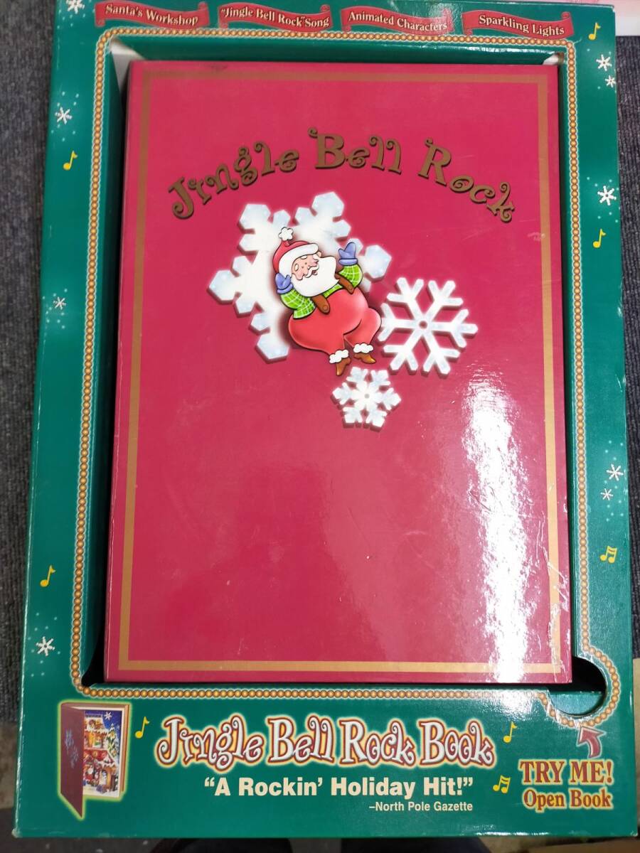 F01-20250421-21 Jingle Bell Rock Book Musical Animated Lighted 2000 Christmas Fantasy Ltd ジングルベル クリスマス ジャンク品拍卖