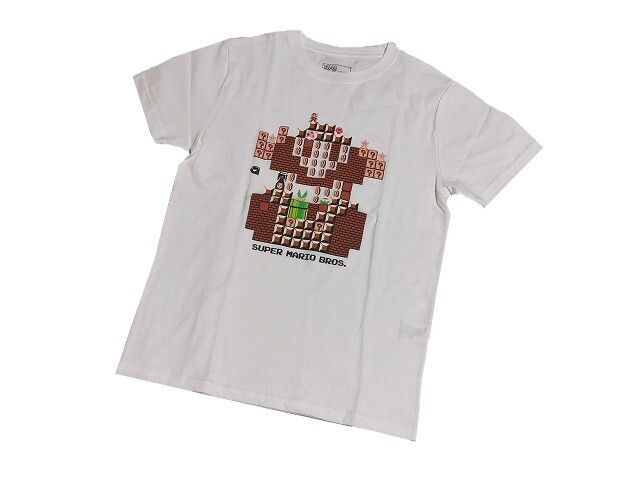 【新品】スーパーマリオ Tシャツ 半袖 2【L】白/オフホワイト◆スーパーマリオ SUPER MARIO ゲーム ファミコン スーパーファミコン 任天堂拍卖