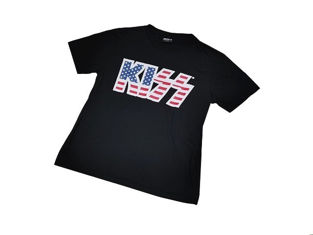 【新品】 KISS Tシャツ★半袖 黒/ブラック【M】★星条旗 キッス パンク ロック バンド ヘビメタ アメリカ 男性 メンズ拍卖
