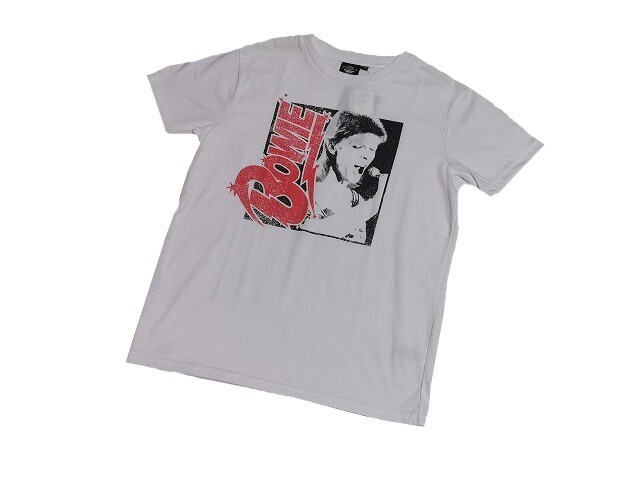 【新品】THE DAVID BOWIE COLLECTION Tシャツ 半袖【M】白◆VINTAGE CONCERT TEES デビッドボーイ ロック バンド WEGO拍卖
