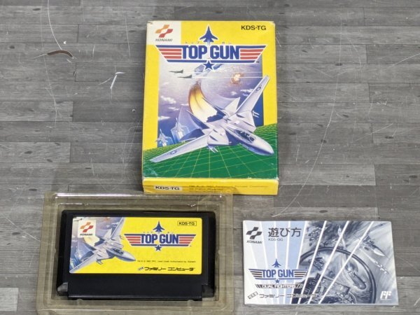 ファミコン TOP GUN トップガン 外箱 説明書付属 150425拍卖