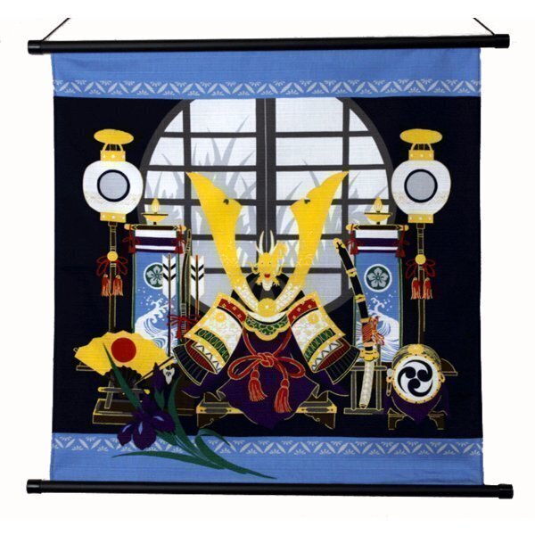 タペストリー 壁掛け 掛軸 彩時記 兜 五月飾り 端午の節句 風呂敷タペストリー 拍卖