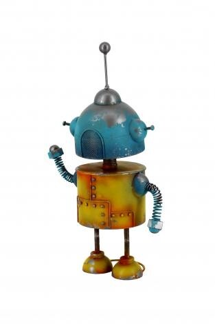 ブリキ ロボット 鉄製 オブジェ インテリア 飾り 雑貨 置物 ヴィンテージ レトロ おしゃれ かわいい ブリキオブジェ 46002拍卖