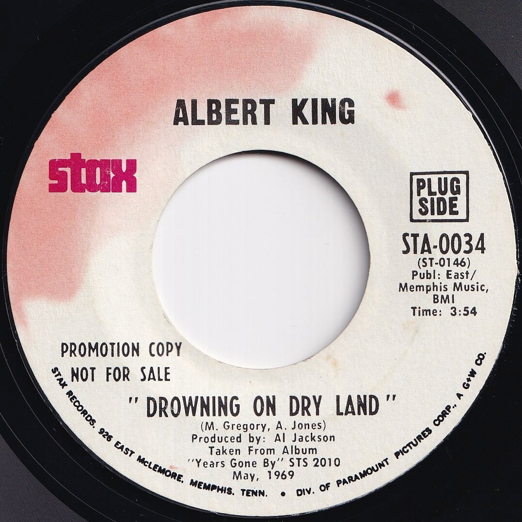 Albert King Drowning On Dry Land / (Instrumental) Stax US STA-0034 210409 BLUES ブルース レコード 7インチ 45拍卖