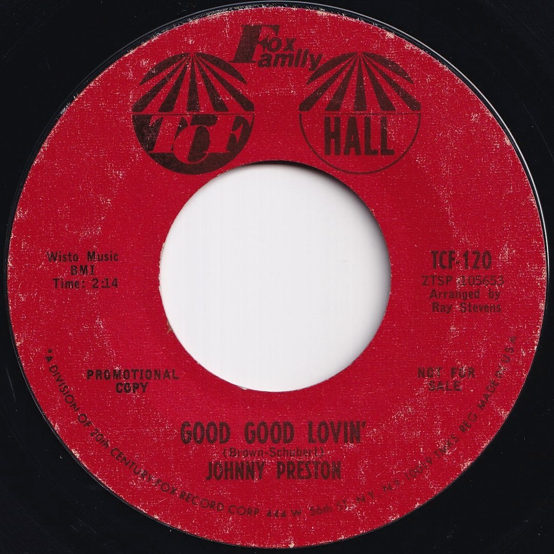 Johnny Preston Good Good Lovin' / I'm Asking Forgiveness TCF US 120 210650 R&B R&R レコード 7インチ 45拍卖