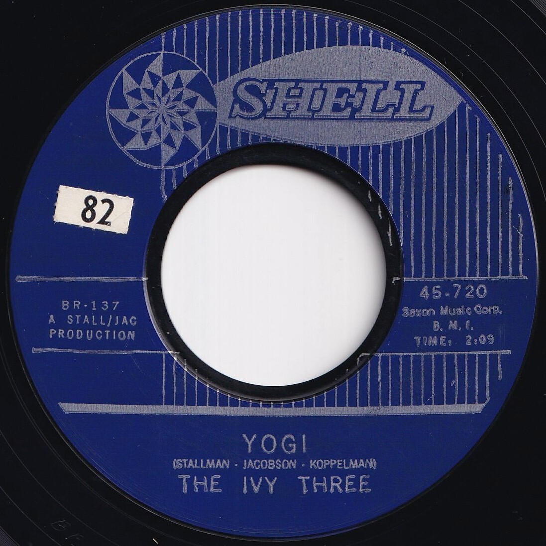 Ivy Three Yogi / Was Judy There Shell US 45-720 210606 R&B R&R レコード 7インチ 45拍卖