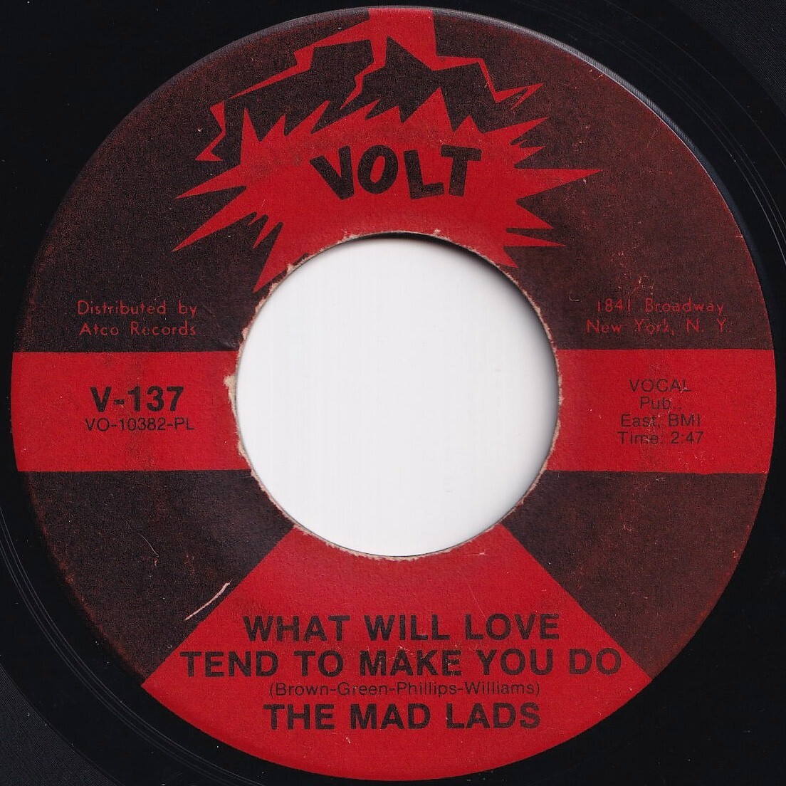 Mad Lads What Will Love Tend To Make You Do / I Want A Girl Volt US V-137 210447 SOUL ソウル レコード 7インチ 45拍卖