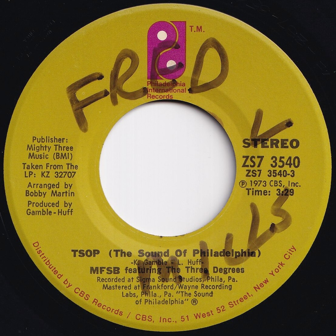 MFSB, Three Degrees TSOP / Something For Nothing Philadelphia International US ZS7 3540 210558 SOUL ソウル レコード 7インチ 45拍卖