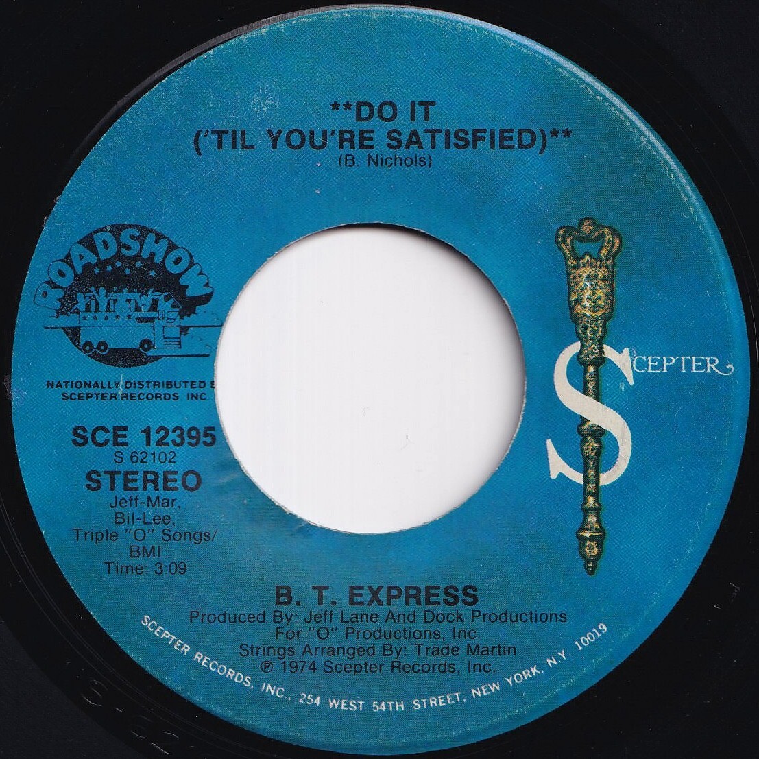 B.T. Express Do It ('Til You're Satisfied) Scepter US SCE-12395 210487 SOUL FUNK ソウル ファンク レコード 7インチ 45拍卖