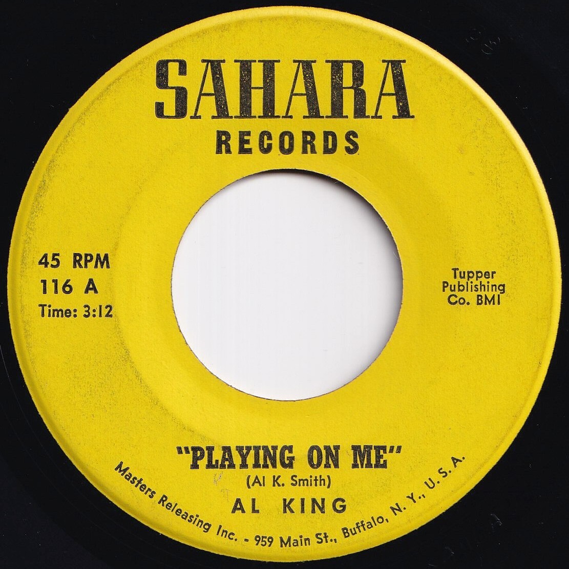 Al King Playing On Me / Don't Put Off For Tomorrow Sahara US 116 210426 BLUES ブルース レコード 7インチ 45拍卖