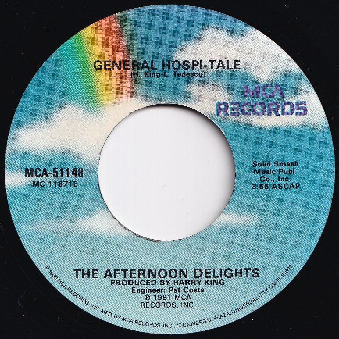 Afternoon Delights General Hospi-tale / (Instrumental) MCA US 51148 210481 SOUL DISCO ソウル ディスコ レコード 7インチ 45拍卖