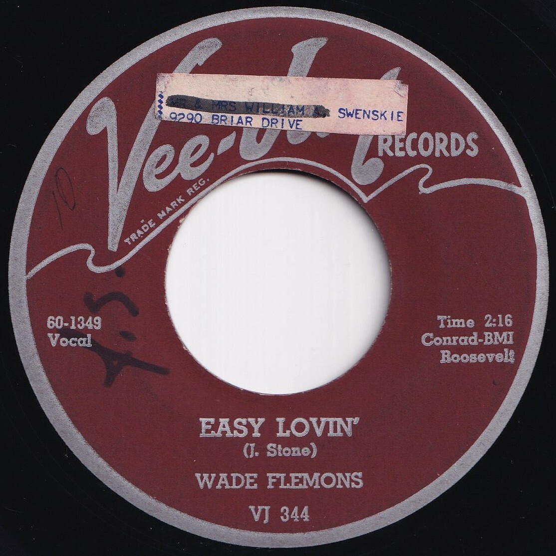 Wade Flemons Easy Lovin' / Woops Now Vee Jay US VJ 344 210427 R&B R&R レコード 7インチ 45拍卖
