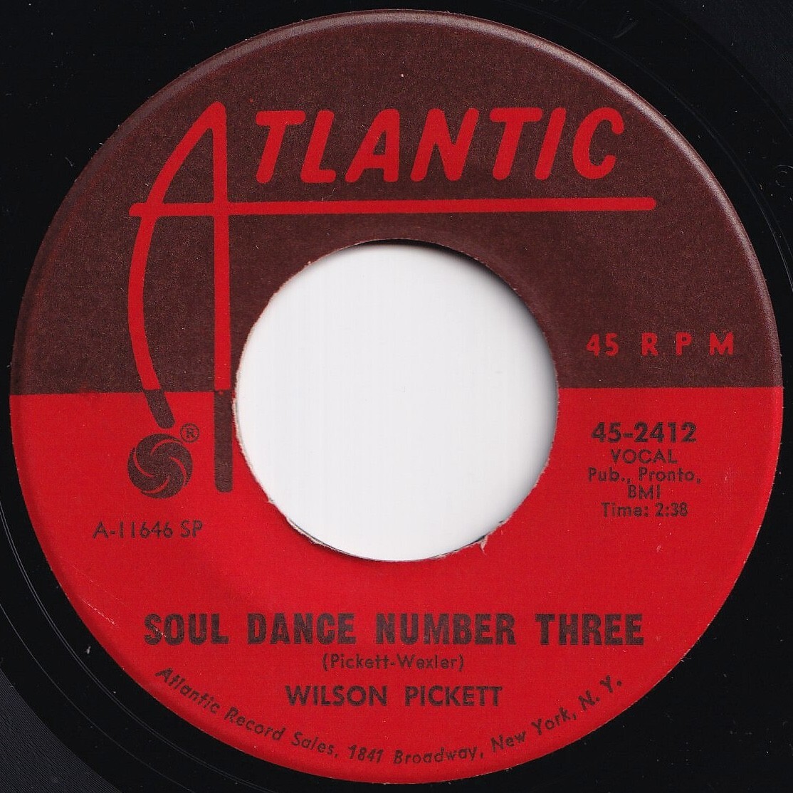 Wilson Pickett Soul Dance Number Three / You Can't Stand Alone Atlantic US 45-2412 210657 SOUL ソウル レコード 7インチ 45拍卖