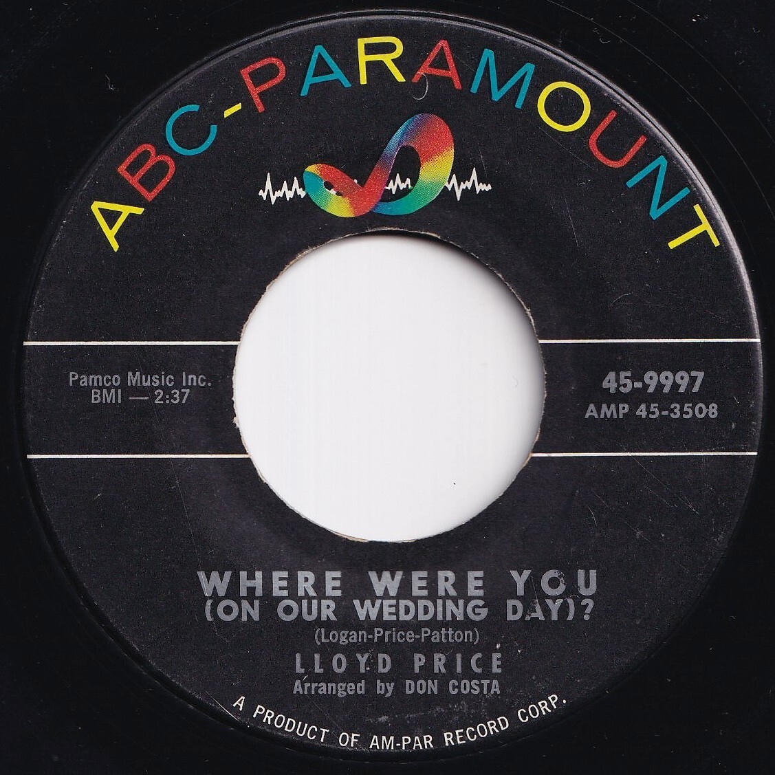Lloyd Price Where Were You? / Is It Really Love? ABC-Paramount US 45-9997 210673 R&B R&R レコード 7インチ 45拍卖