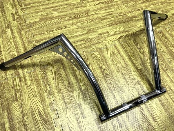 大特価! ハーレーカスタム用 ハンドルバー 14インチ 1.25インチ クローム ボバースタイル ダイナ ボブ ソフテイル ロードグライド 406拍卖