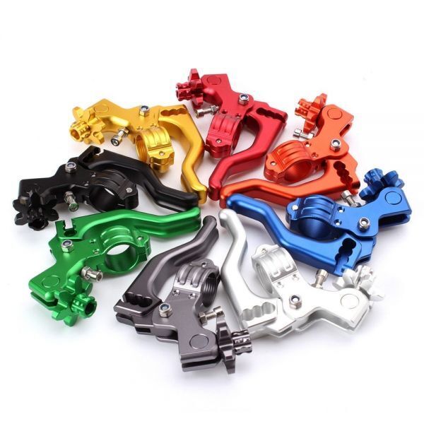 【赤 レッド】ショートスタント クラッチレバー ブレーキクラッチレバー ダート モトクロス 22mm CR80 125 CRF 250R X CNC拍卖