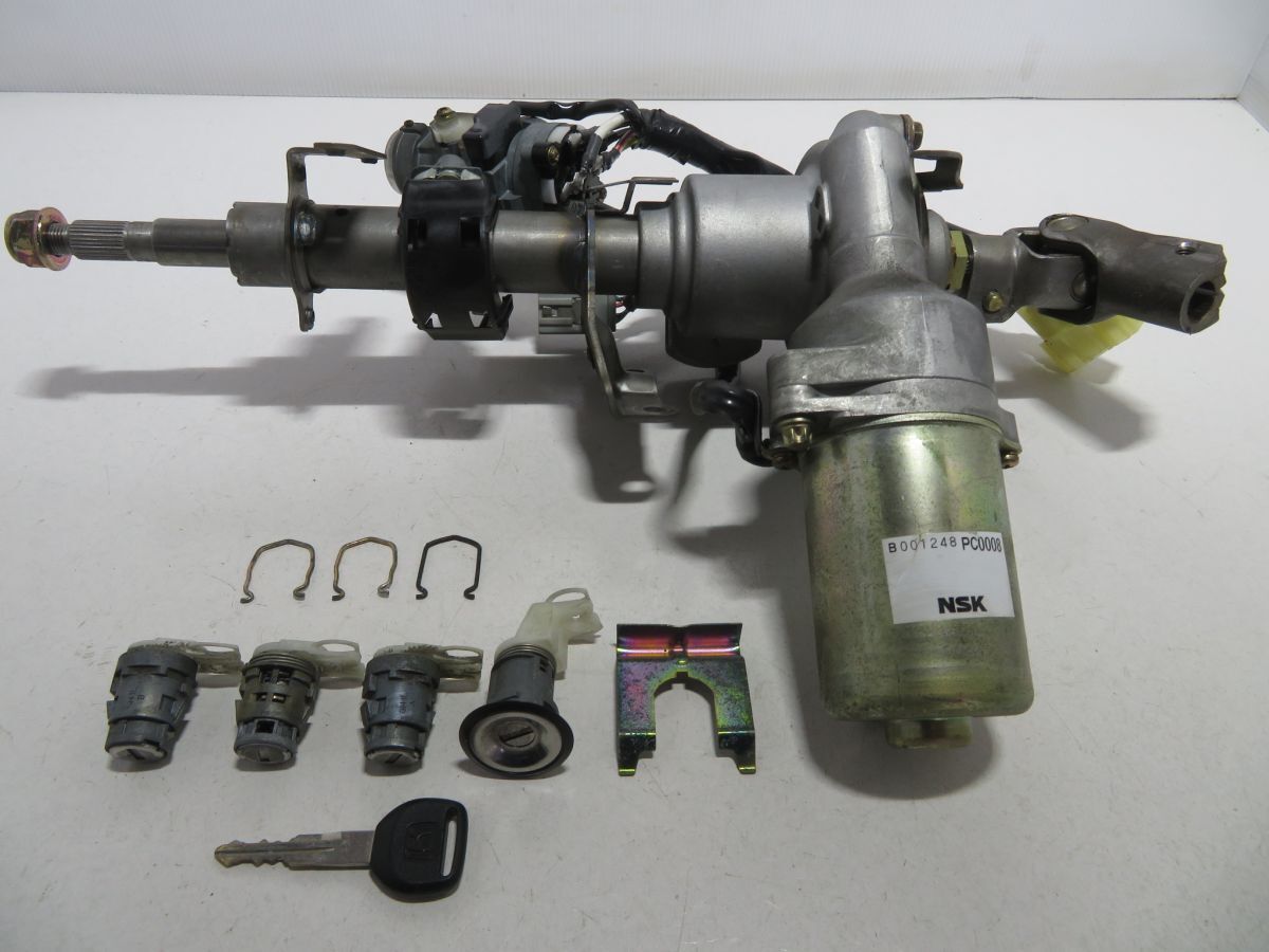 25-10-88  ホンダ アクティ ストリート HH3 E07A MT 【 ステアリング コラム キーシリンダー セット B001248 PC0008 】拍卖