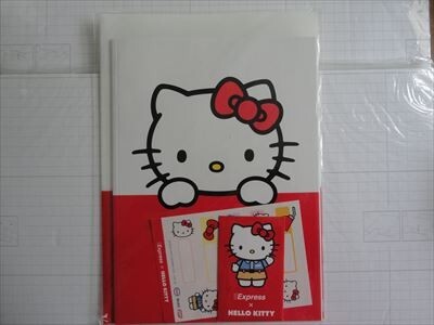 ハローキティ エクスプレス クリアファイル/シール/ノート/ポチ袋セット【メール便/即決あり】Express×HELLO KITTY ノベルティ 未使用拍卖