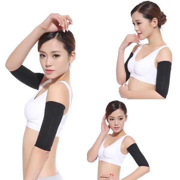 二の腕シェイパー 二の腕 サポーター 引き締め 痩せ アームカバー 美腕 UV対策 シェイプアップ 加圧 2枚組 左右セット(ブラック)拍卖