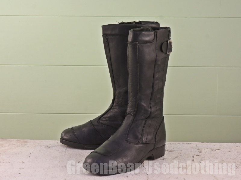 C136 ビンテージ バイクブーツ 黒 ブラック レディース 39 24.5cm 拍卖