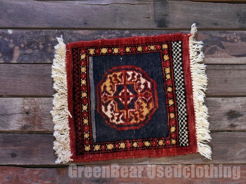 RAGZ237 ミニラグ トライバルラグ インテリアマット ウール絨毯 アンティーク ヴィンテージ拍卖