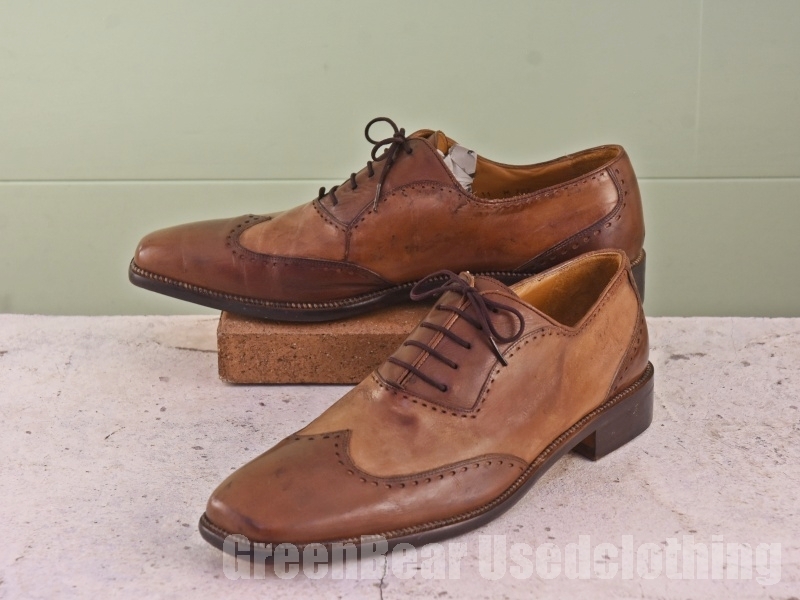 C273 高級 MEZLAN ウィングチップシューズ 茶 ブラウン メンズ 11M 29cm 拍卖