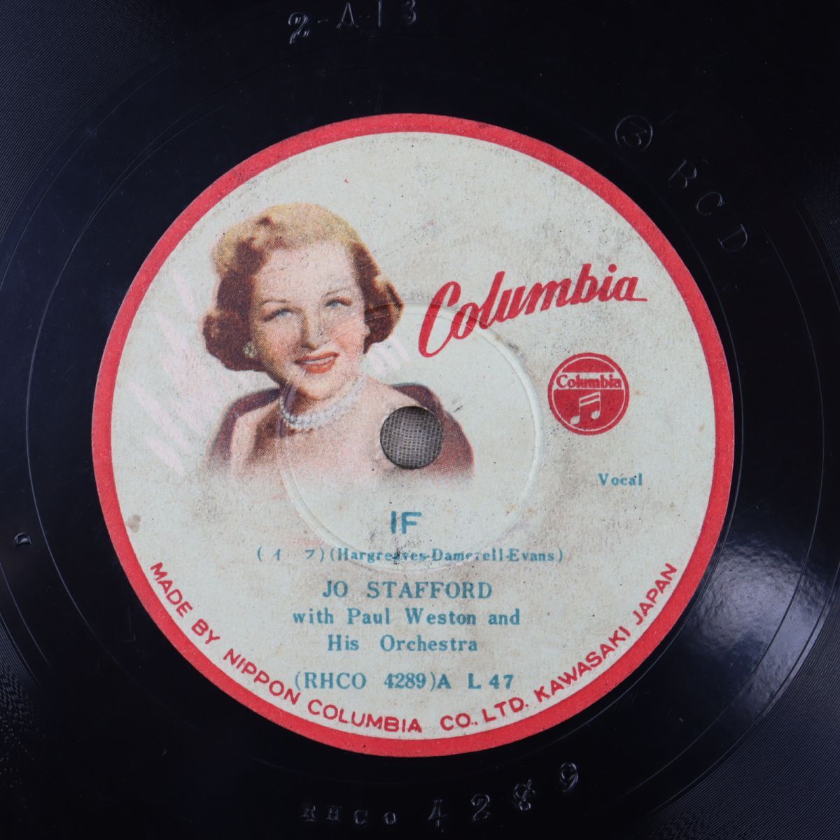S201/SP盤/ジョー・スタッフォード(vo)/ポール・ウェストンバンド/「イフ IF/秘密なしで」/L47拍卖