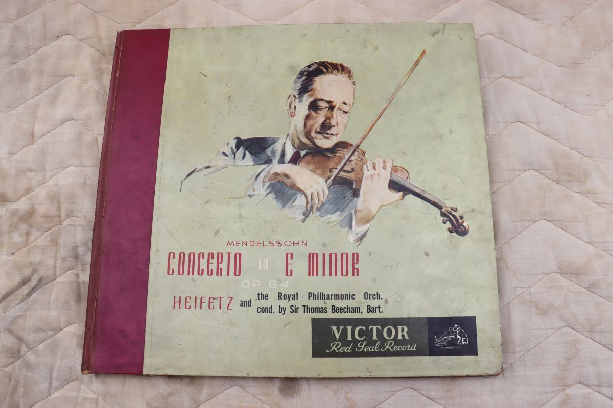 SB05/SP盤/3枚組/ハイフェッツ(ヴァイオリン)/ビーチャム指揮/ロイヤルフィル/メンデルスゾーン:ヴァイオリン協奏曲/拍卖