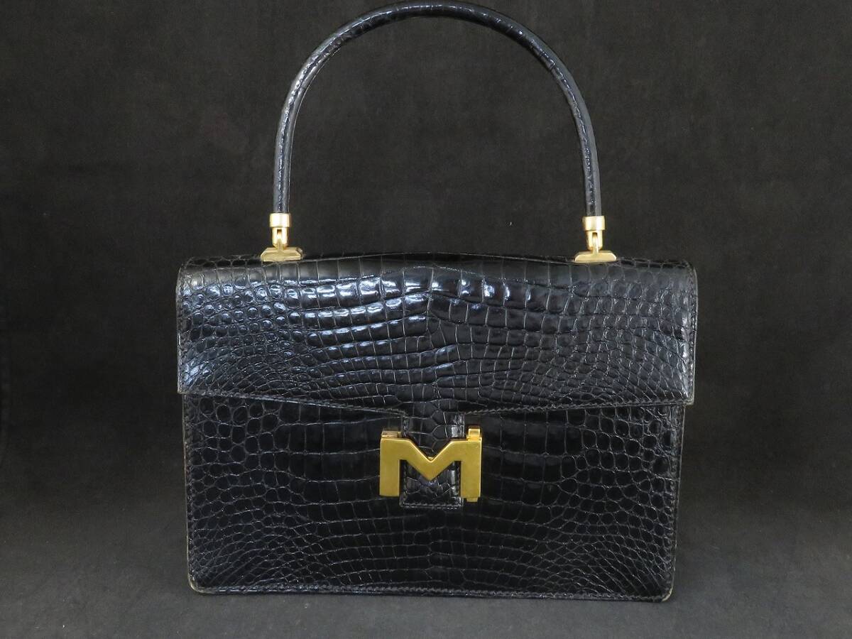 molt belle モルトベッレ クロコダイル ハンドバッグ拍卖
