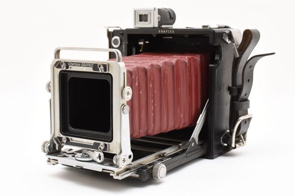 ◆希少◆ グラフレックス GRAFLEX センチュリー グラフィック CENTURY GRAPHIC ボディ 赤蛇腹 大判カメラ #5067拍卖