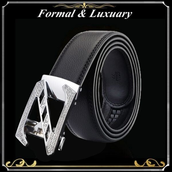 ベルト j47【黒】折りたたみ発送 ブラック 穴なし 無段階調整ベルト ゴルフベルト 人気 オートロック メンズ 革 ビジネス カジュアル拍卖