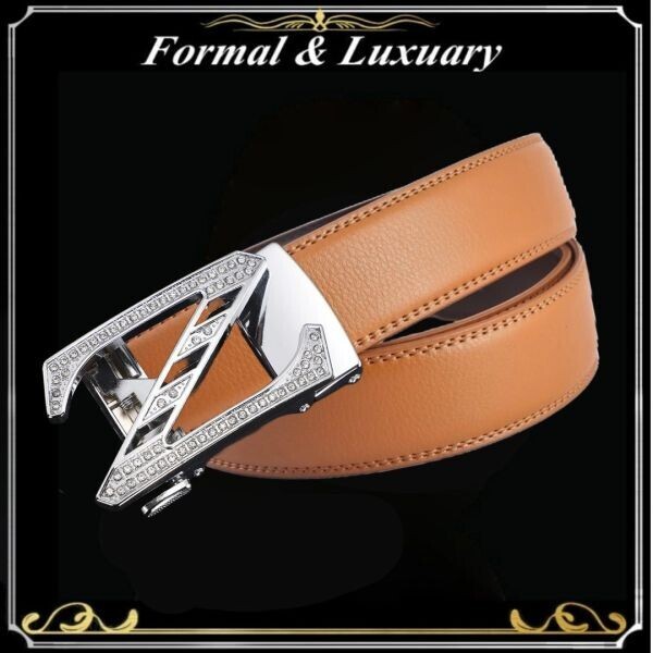 ベルト j47【ライト】折りたたみ発送 ブラウン 穴なし 無段階調整ベルト ゴルフベルト 人気 オートロック メンズ 革 ビジネス カジュアル拍卖