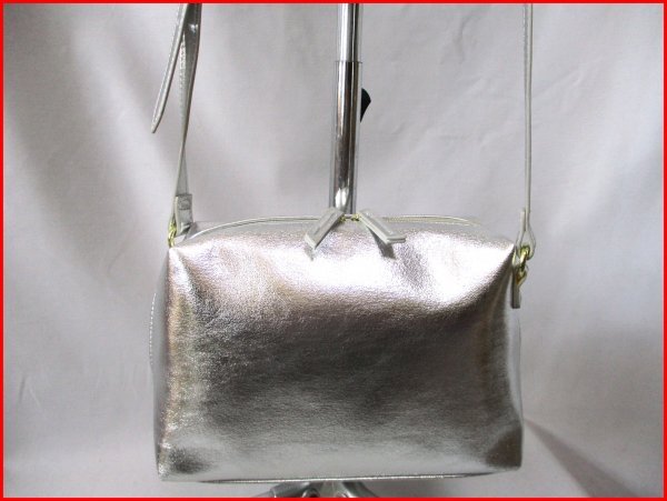 ボックス型ショルダーバッグ◇SV 斜め掛け W24cm拍卖