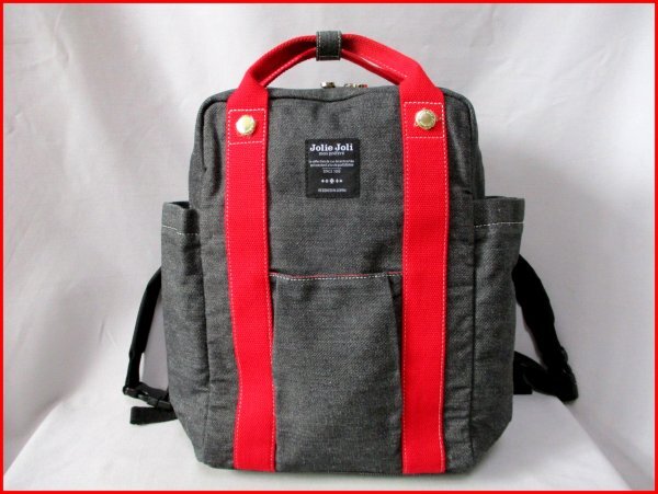Jolie Joli/ジョリージョリ◇デニム スクエアリュックサック H36cm拍卖