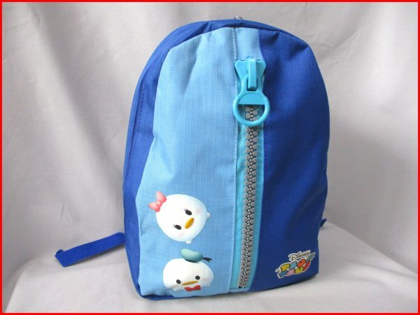 Disney TSUM TSUM/ディズニー ツムツム◇リュックサック BL 未使用 タグ付 BIGファスナー H40cm拍卖